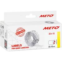 METO Prijslabels 9506155 Permanent Breedte etiket: 22 mm Hoogte etiket: 12 mm Wit 1 stuk(s)