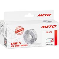 METO Prijslabels 9506162 Weer verwijderbaar Breedte etiket: 26 mm Hoogte etiket: 12 mm Wit 1 stuk(s)