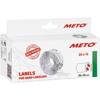 METO Prijslabels 9506166 Weer verwijderbaar Breedte etiket: 26 mm Hoogte etiket: 16 mm Wit 1 stuk(s)