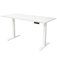 Elektrisch Verstelbaar Bureau - 140x80 Cm - Dual Motor - Wit