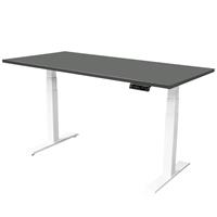 Elektrisch Verstelbaar Bureau - 140x80 Cm - Dual Motor - Wit / Antraciet