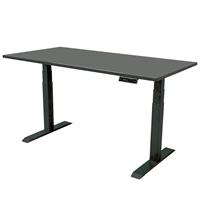 Elektrisch Verstelbaar Bureau - 140x80 Cm - Dual Motor - Zwart / Antraciet