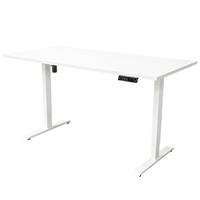 Elektrisch Verstelbaar Bureau - 160x80 Cm - Single Motor - Wit