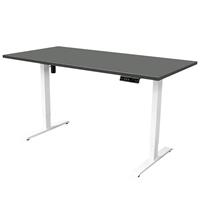 Elektrisch Verstelbaar Bureau - 160x80 Cm - Single Motor - Wit / Antraciet