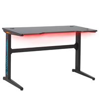 beliani Gaming-Tisch Schwarz mdf Metall 120 x 60 cm rgb LED-Beleuchting Futuristisch Modern Kinderzimmer Jugendzimmer Büro - Schwarz
