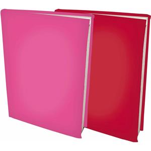 Rekbare Boekenkaften A4 - Roze En Rood - 6 Stuks