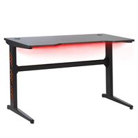 Beliani - Futuristischer Gaming-Tisch schwarz mit rgb led Beleuchtung 120 x 60 cm Dexter - Schwarz