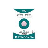 Exacompta Karteikarten 10838S A5 liniert 205g rosa 100 StÃ¼ck