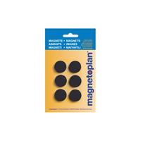 Discofix magnetoplan hobby magneet in blisterverpakking, zwart, Ã 24 x 8mm, 4 stuks