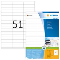 Herma Inkjet Laser Kopier Etiketten auf A4 Bogen. weiss 70 x 16,9mm 4611
