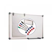 Maul Whiteboard 2000 pro 120 x 90cm kunststoffbeschichtet Aluminiumrahmen inkl. Marker / Magnete + Schwamm