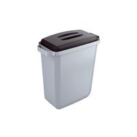 Durable Afvalverzamelbak voor recycleerbaar afval Durabin 60 L - grijs met deksel zwart
