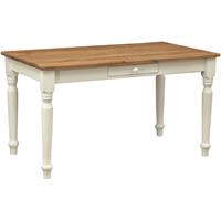 BISCOTTINI Ländlicher fester Tisch aus massivem Lindenholz mit einer weißen Struktur aus natürlichem Antikholz. Made in Italy