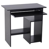 HOMCOM Computertafel bureau kantoortafel speeltafel PC-tafel zwart