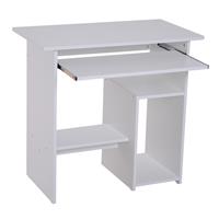 HOMCOM Computertafel, bureau, kantoortafel, speeltafel, pc-tafel, wit
