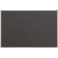 EUROKRAFTpro Prikbord met aluminium frame, textielbekleding, grijs, b x h = 1500 x 1000 mm