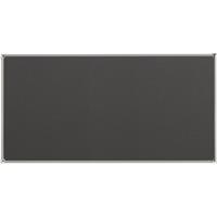 EUROKRAFTpro Prikbord met aluminium frame, textielbekleding, grijs, b x h = 2000 x 1000 mm