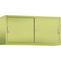 C+P ACCURADO opzetkast met schuifdeuren, 2 legborden, h x b x d = 790 x 1600 x 500 mm, felgroen