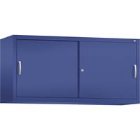 C+P ACCURADO opzetkast met schuifdeuren, 2 legborden, h x b x d = 790 x 1600 x 500 mm, lapisblauw