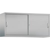 C+P ACCURADO opzetkast met schuifdeuren, 2 legborden, h x b x d = 790 x 1600 x 500 mm, blank aluminiumkleurig