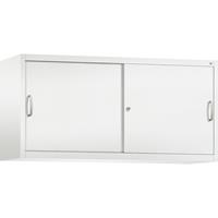 C+P ACCURADO opzetkast met schuifdeuren, 2 legborden, h x b x d = 790 x 1600 x 500 mm, verkeerswit