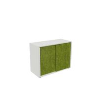 Schuifdeurkast NEOTEX met akoestisch front, h x b x d = 775 x 1000 x 440 mm, front appelgroen