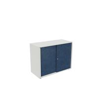 Schuifdeurkast NEOTEX met akoestisch front, h x b x d = 775 x 1000 x 440 mm, front atlantisch blauw