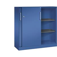 C+P Schuifdeurkast ASISTO, hoogte 1292 mm, breedte 1200 mm, gentiaanblauw/gentiaanblauw