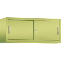 C+P ACCURADO opzetkast met schuifdeuren, h x b x d = 500 x 1200 x 400 mm, felgroen