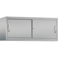 C+P ACCURADO opzetkast met schuifdeuren, h x b x d = 500 x 1200 x 400 mm, blank aluminiumkleurig