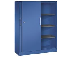 C+P Schuifdeurkast ASISTO, hoogte 1617 mm, breedte 1200 mm, gentiaanblauw/gentiaanblauw