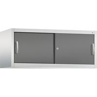 C+P ACCURADO opzetkast met schuifdeuren, h x b x d = 500 x 1200 x 500 mm, lichtgrijs/vulkaangrijs