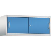 C+P ACCURADO opzetkast met schuifdeuren, h x b x d = 500 x 1200 x 500 mm, lichtgrijs/lichtblauw