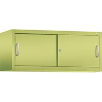 C+P ACCURADO opzetkast met schuifdeuren, h x b x d = 500 x 1200 x 500 mm, felgroen