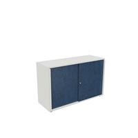 Schuifdeurkast NEOTEX met akoestisch front, h x b x d = 775 x 1200 x 440 mm, front atlantisch blauw