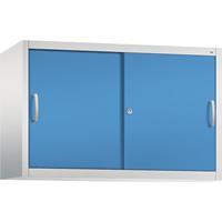 C+P ACCURADO opzetkast met schuifdeuren, 1 legbord, h x b x d = 790 x 1200 x 400 mm, lichtgrijs/lichtblauw