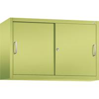 C+P ACCURADO opzetkast met schuifdeuren, 1 legbord, h x b x d = 790 x 1200 x 400 mm, felgroen