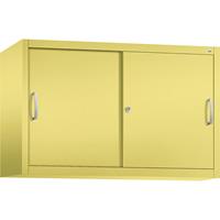 C+P ACCURADO opzetkast met schuifdeuren, 1 legbord, h x b x d = 790 x 1200 x 400 mm, zwavelgeel