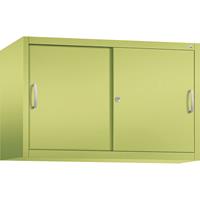 C+P ACCURADO opzetkast met schuifdeuren, 1 legbord, h x b x d = 790 x 1200 x 500 mm, felgroen