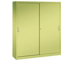 C+P ACURADO schuifdeurkast, 8 legborden, h x b x d = 1950 x 1600 x 400 mm, felgroen