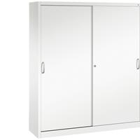 C+P ACURADO schuifdeurkast, 8 legborden, h x b x d = 1950 x 1600 x 400 mm, verkeerswit