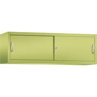 C+P ACCURADO opzetkast met schuifdeuren, h x b x d = 500 x 1600 x 400 mm, felgroen