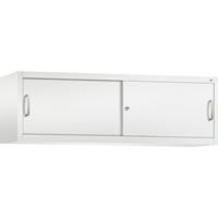 C+P ACCURADO opzetkast met schuifdeuren, h x b x d = 500 x 1600 x 400 mm, verkeerswit