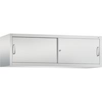 C+P ACCURADO opzetkast met schuifdeuren, h x b x d = 500 x 1600 x 500 mm, lichtgrijs