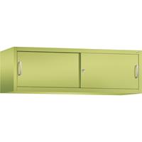 C+P ACCURADO opzetkast met schuifdeuren, h x b x d = 500 x 1600 x 500 mm, felgroen