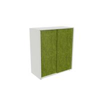 Schuifdeurkast NEOTEX met akoestisch front, h x b x d = 1150 x 1000 x 440 mm, front appelgroen