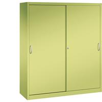 C+P ACURADO schuifdeurkast, 8 legborden, h x b x d = 1950 x 1600 x 500 mm, felgroen