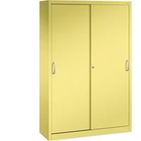 C+P ACURADO schuifdeurkast, 3 legborden, 2 lockers, h x b x d = 1950 x 1200 x 400 mm, zwavelgeel