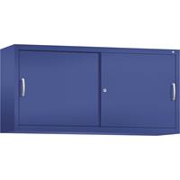 C+P ACCURADO opzetkast met schuifdeuren, 2 legborden, h x b x d = 790 x 1600 x 400 mm, lapisblauw