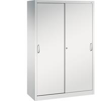 C+P ACURADO schuifdeurkast, 3 legborden, 2 lockers, h x b x d = 1950 x 1200 x 500 mm, lichtgrijs